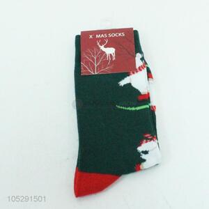 High quality promotional snowman printed boy socks