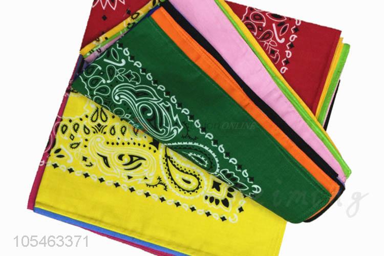 Wholesale cheap 55*55cm custom logo cotton kerchief