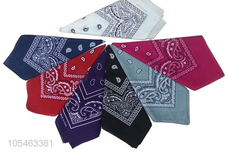 High quality square printing cotton bandanas
