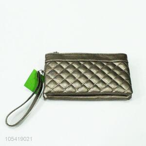Latest design army green sewing pu clutch bag for women