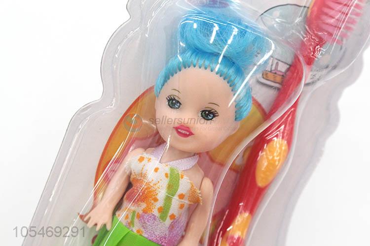 Wholesale Cheap Baby Toothbrush with a Barbie Doll Toy