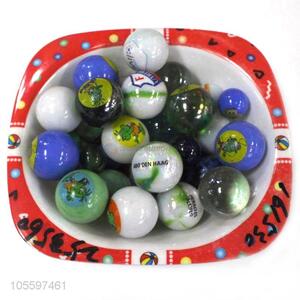 Wholesale Cartoon Printing Glass Marbles Ball Toy Ball