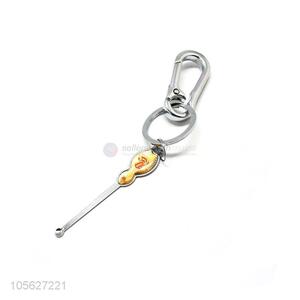 Latest design good quality alloy earpick with carabiner
