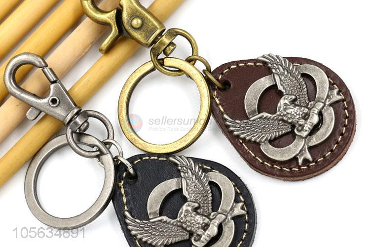 OEM factory vintage eagle alloy key chain matte key ring for men