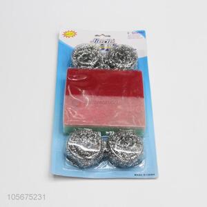 China maker kitchen supplies steel wire clean ball and scouring pad set