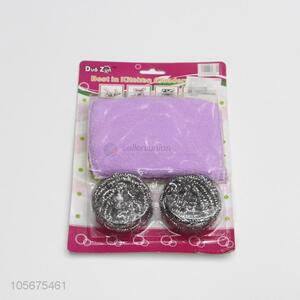 Professional suppliers stainless steel wire clean ball and scrubbing sponges set