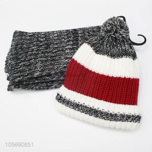 Hot Selling Knitting Winter Warm Scarf and Hatfor Children