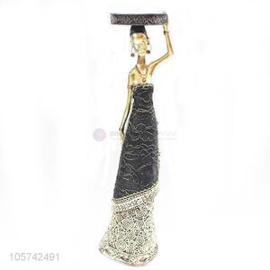 Factory Wholesale Home Decoration Beauty African Lady Statue
