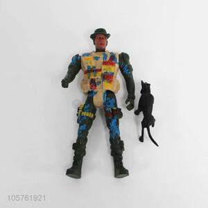 Hot sale military set toy plastic soldier and dog set