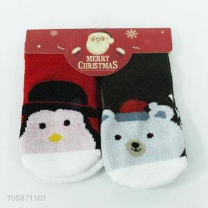 Bottom price 2pairs Christmas socks kids winter socks