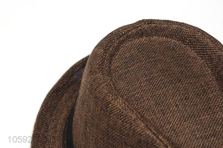 Chinese summer wholesale breathable fedora polyester hat with belt