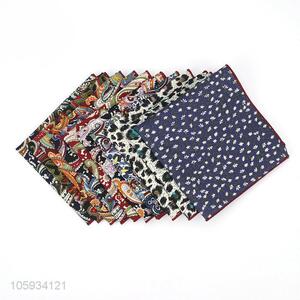 Wholesale Colorful Cotton Pocket Handkerchief For Man