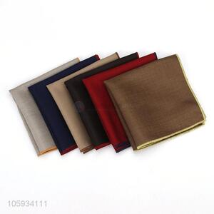 Wholesale Pure Color Pocket Square Men Handkerchief