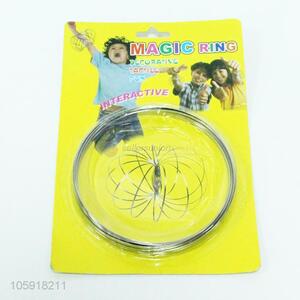 Creative design stainless iron 3D flow magic ring kids toy