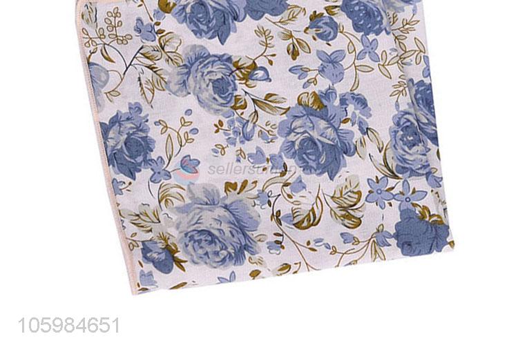 Bottom price delicate floral print pocket square/handkerchief