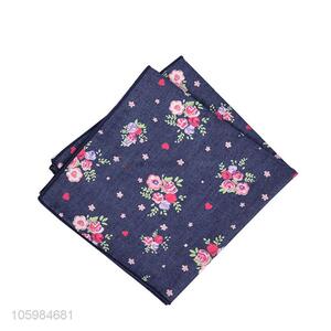 Professional suppliers beautiful floral print suit pocket square