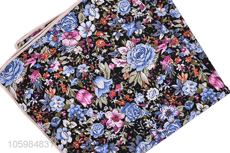 Top quality delicate floral print pocket square/handkerchief