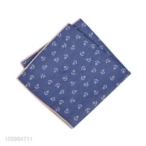 Made in China delicate anchor print pocket square/handkerchief