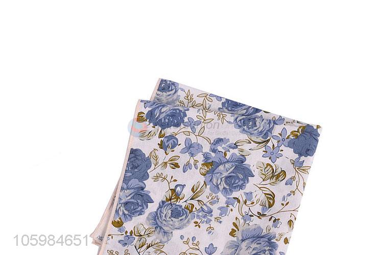 Bottom price delicate floral print pocket square/handkerchief