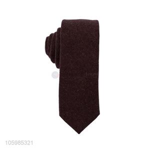 Classic solid color 100% wool necktie for men