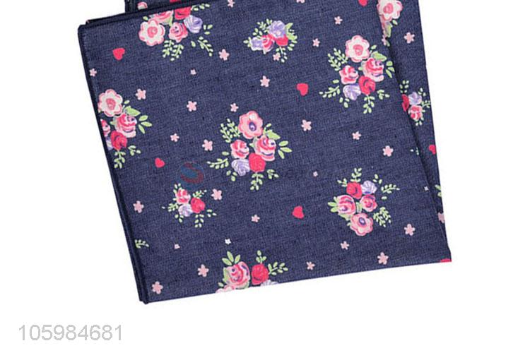 Professional suppliers beautiful floral print suit pocket square