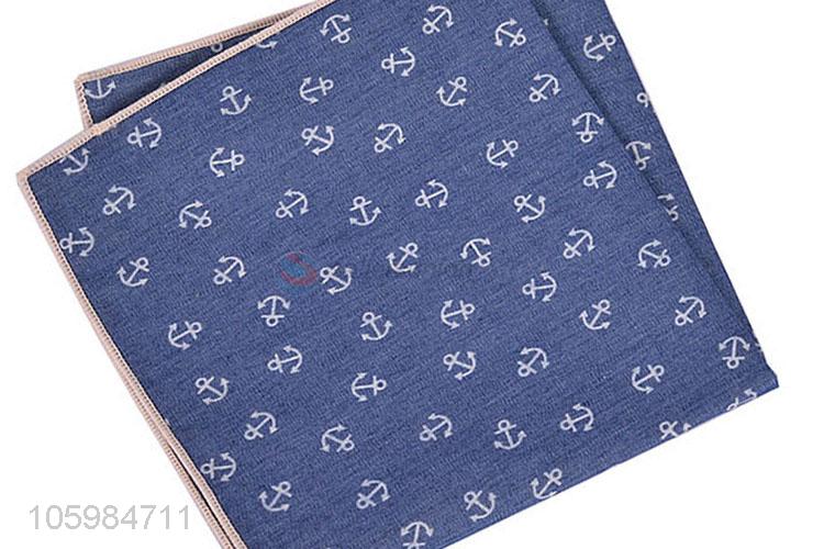 Made in China delicate anchor print pocket square/handkerchief