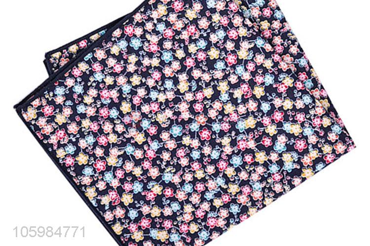 New style delicate floral print pocket square/handkerchief