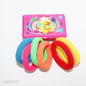 Popular nylon flat colored mini hair tie high elastic hair ring