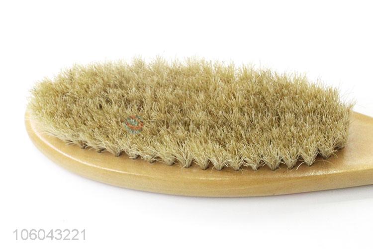 Low price horse hair shoes brush with wooden handle