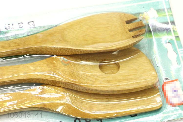 Wholesale eco-friendly wooden cooking spoon pancake turner set