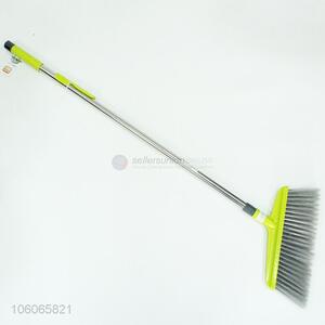 Utility household use broom with stainless steel handle