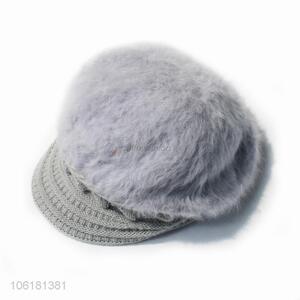 Good Quality Custom Rabbit Hair Beret And Fashion Winter Hat