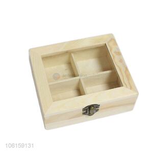 Unique design pine storage box with lock