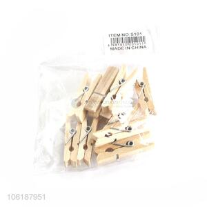 Good quality 10pcs wooden clips wooden pegs