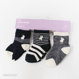 Cheap price cartoon cute polyester knitted baby socks