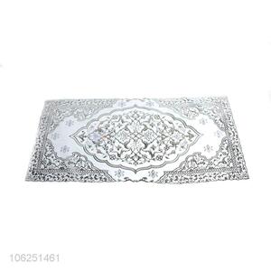 Factory directly supply hot stamping silver pvc placemat
