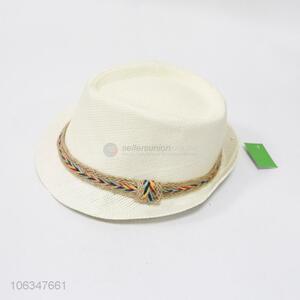 Wholesale fashion summer straw hat with colorful band