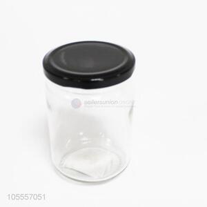 Good quality small clear round glass bottle candy bottles