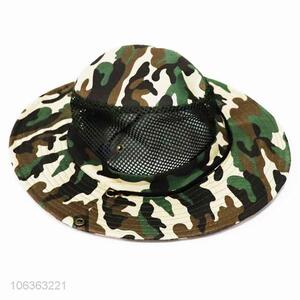 Hot selling breathable wide brim camouflage color sun hat