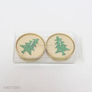 Newest Christmas Tree Pattern Round Craft Candle