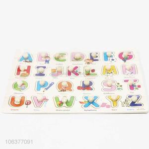 Wholesale baby educational wooden english letters puzzle toy