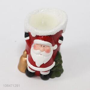 Hot products ceramic candle holder with Father Christmas design