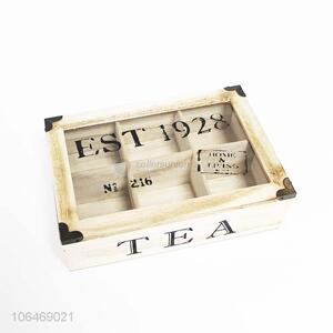 High quality wooden retro storage box desktop ornaments