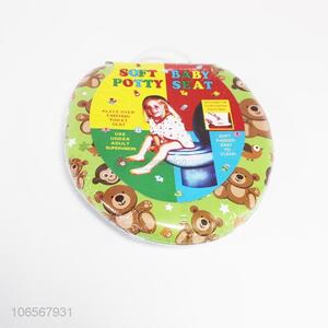Hot selling cartoon animal printing soft baby potty seat