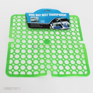 Low price square rubber sink mat with drain holes