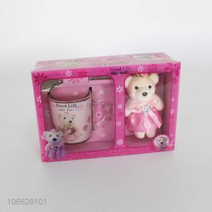 Best selling cute valentines gift set plush bear set