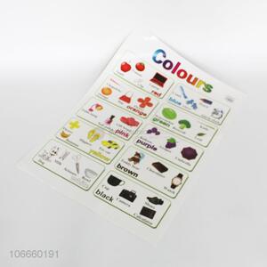 New product toy educational wall chart about colours