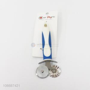 Low price stainless steel 2 wheels pizza slicer pizza tools