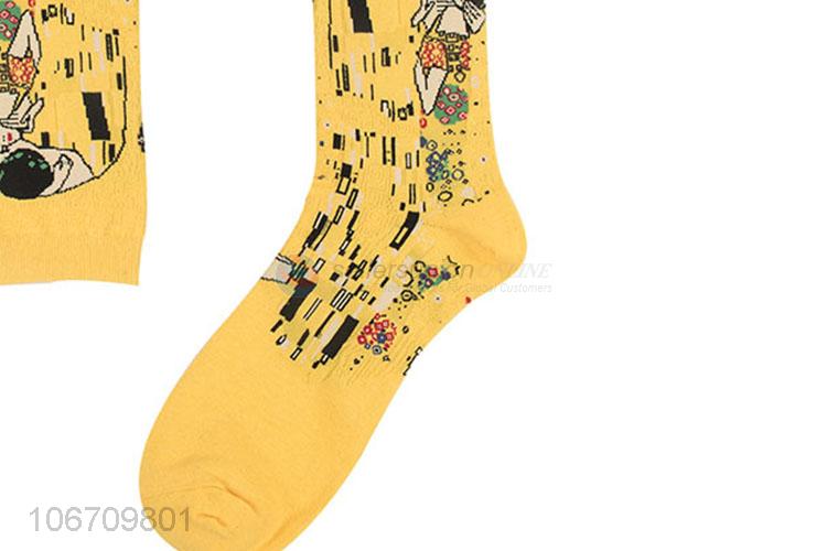 Fashion Design Cotton Mid-Calf Length Sock Men Socks