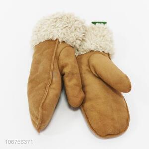 Good Factory Price Winter Warm Thicken Women Suede Gloves